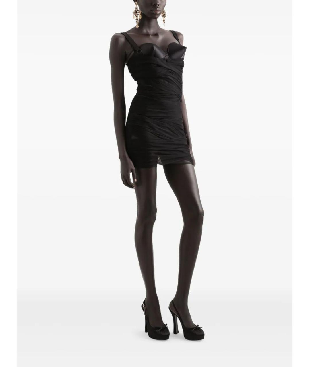 DOLCE&GABBANA Черное повседневное платье, фото 2