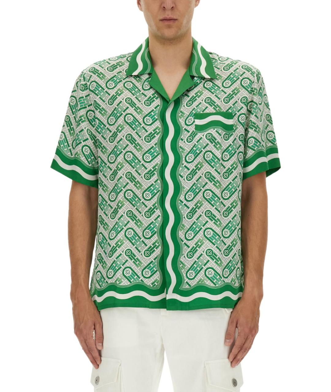 CASABLANCA Зеленая шелковая кэжуал рубашка, фото 2