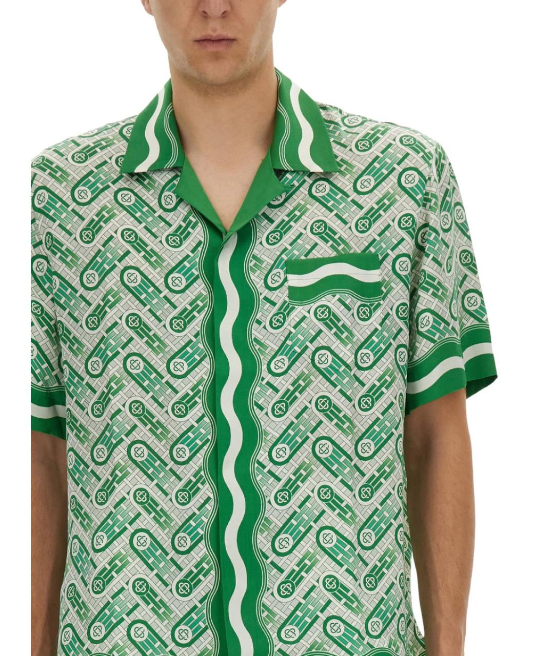 CASABLANCA Зеленая шелковая кэжуал рубашка, фото 5