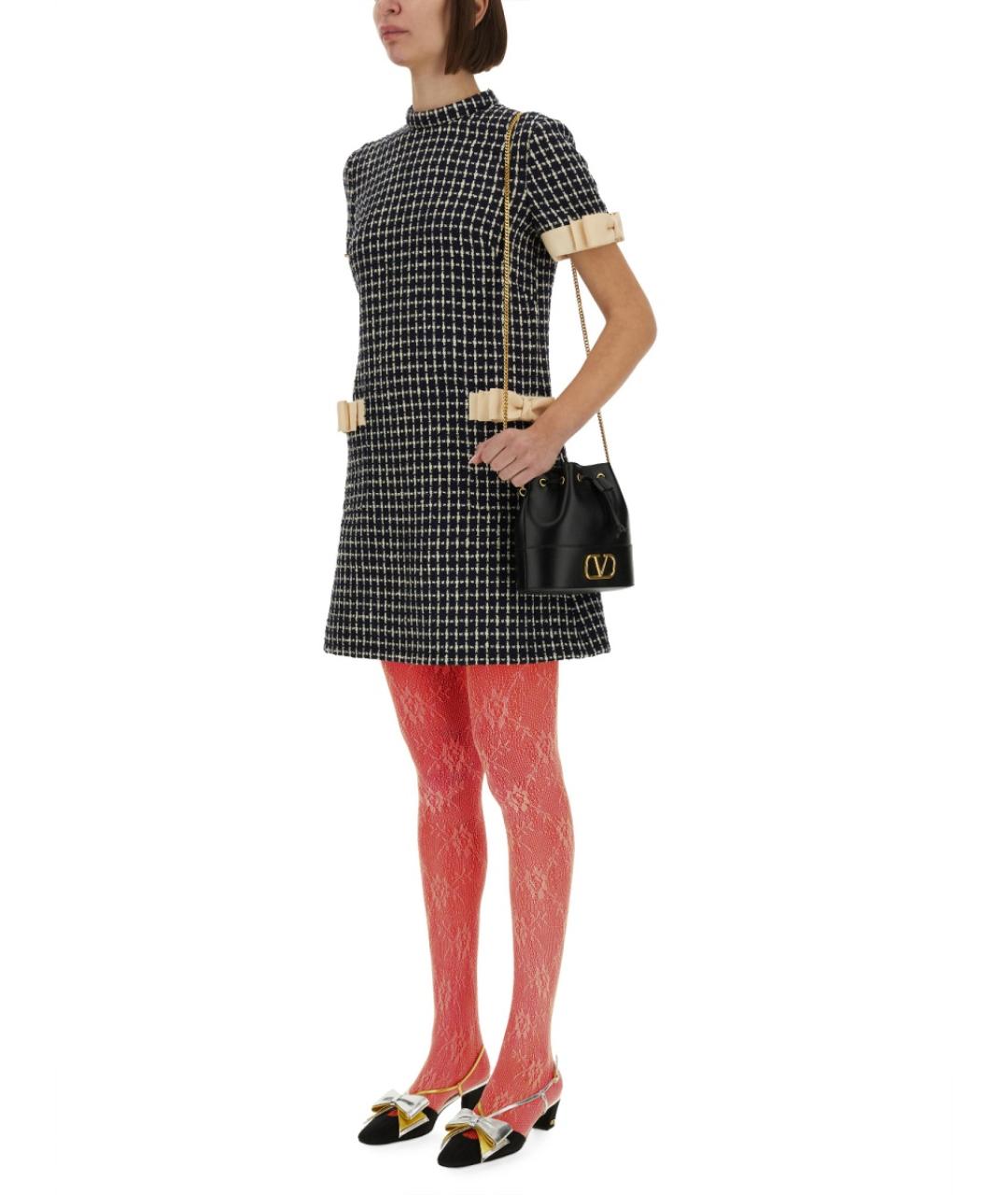 VALENTINO Синее шерстяное повседневное платье, фото 3