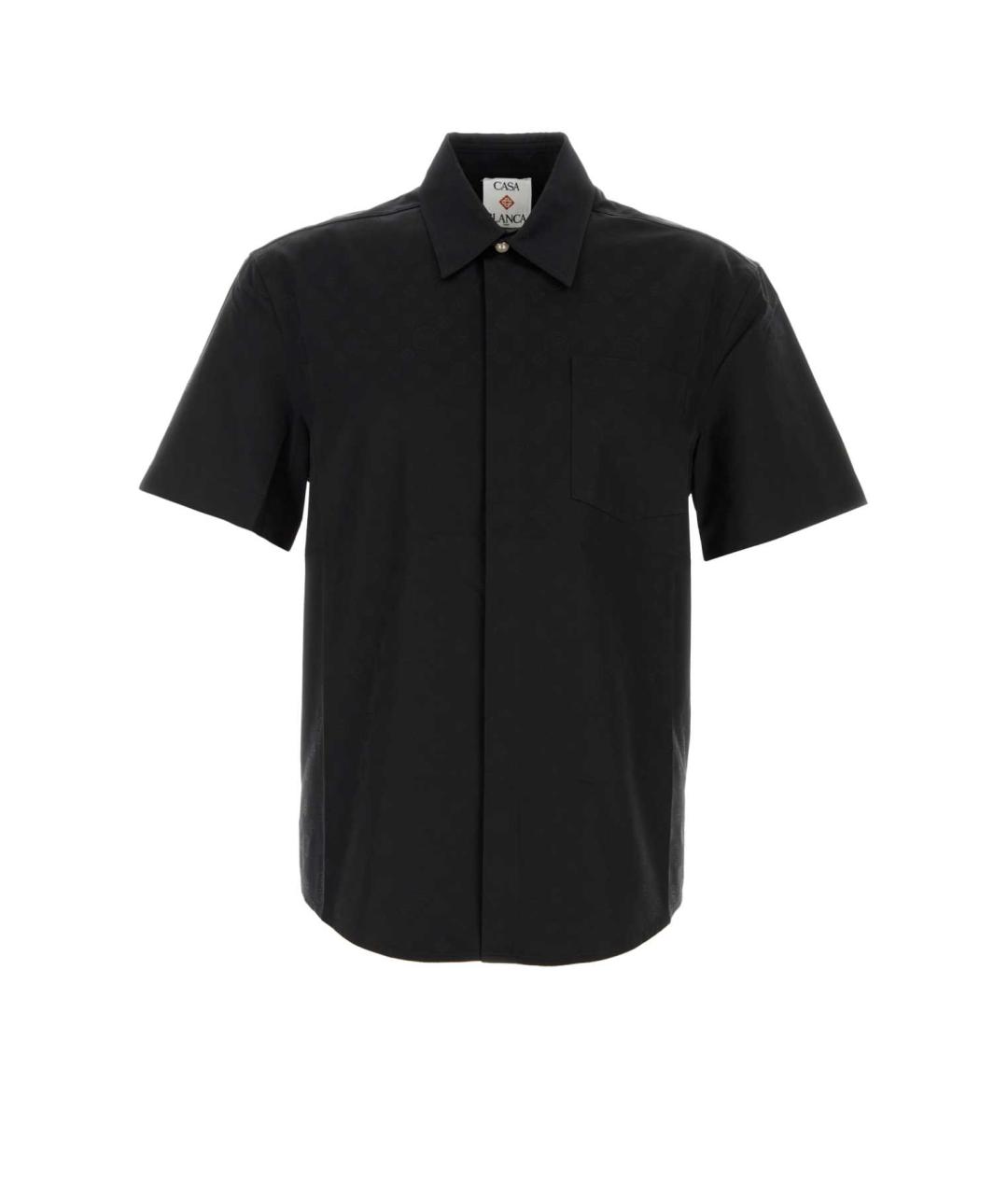 CASABLANCA Черная хлопковая футболка, фото 1