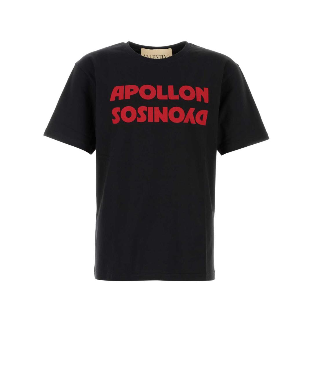 VALENTINO Черная хлопковая футболка, фото 1