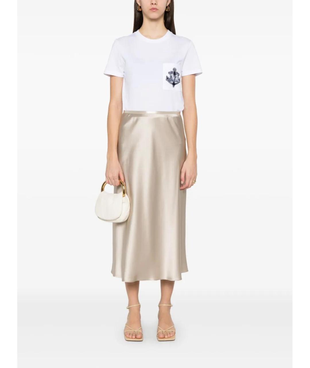 MAX MARA Белая хлопковая футболка, фото 2