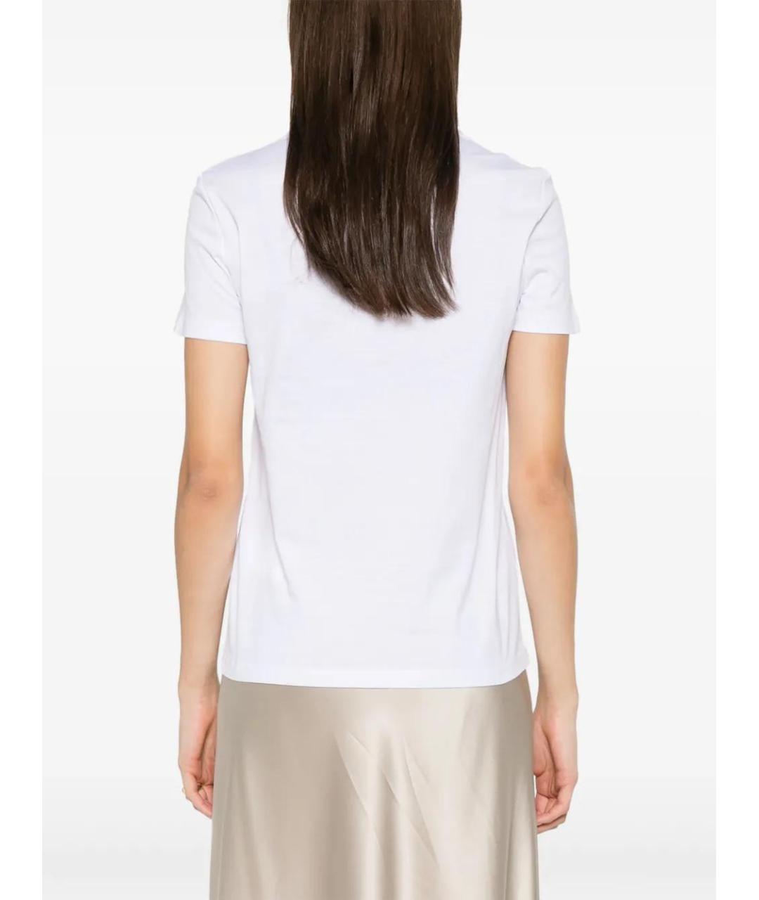 MAX MARA Белая хлопковая футболка, фото 4