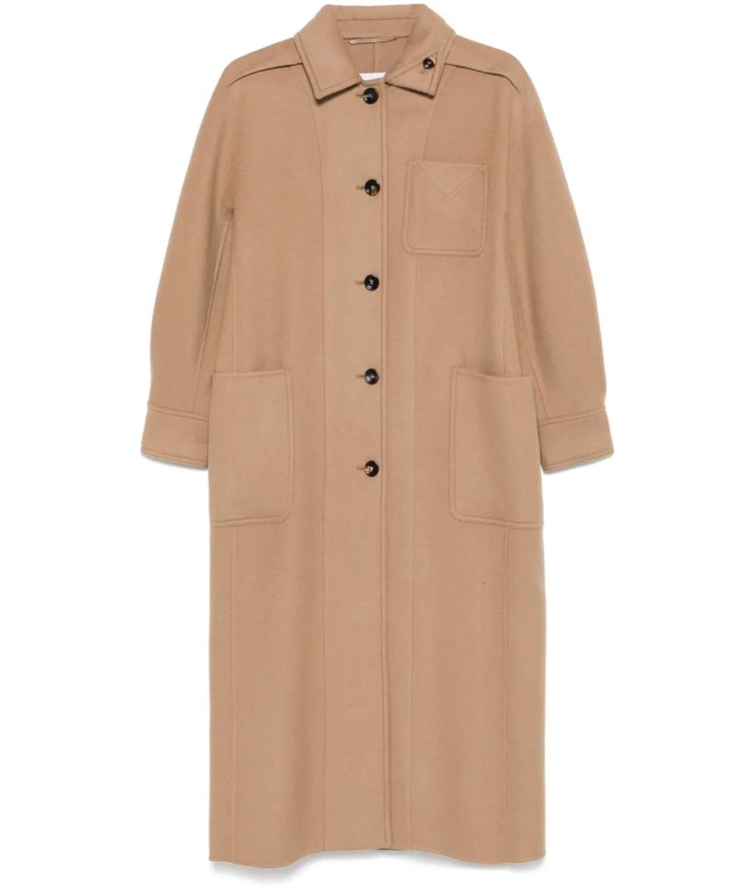 MAX MARA Бежевое шерстяное пальто, фото 1