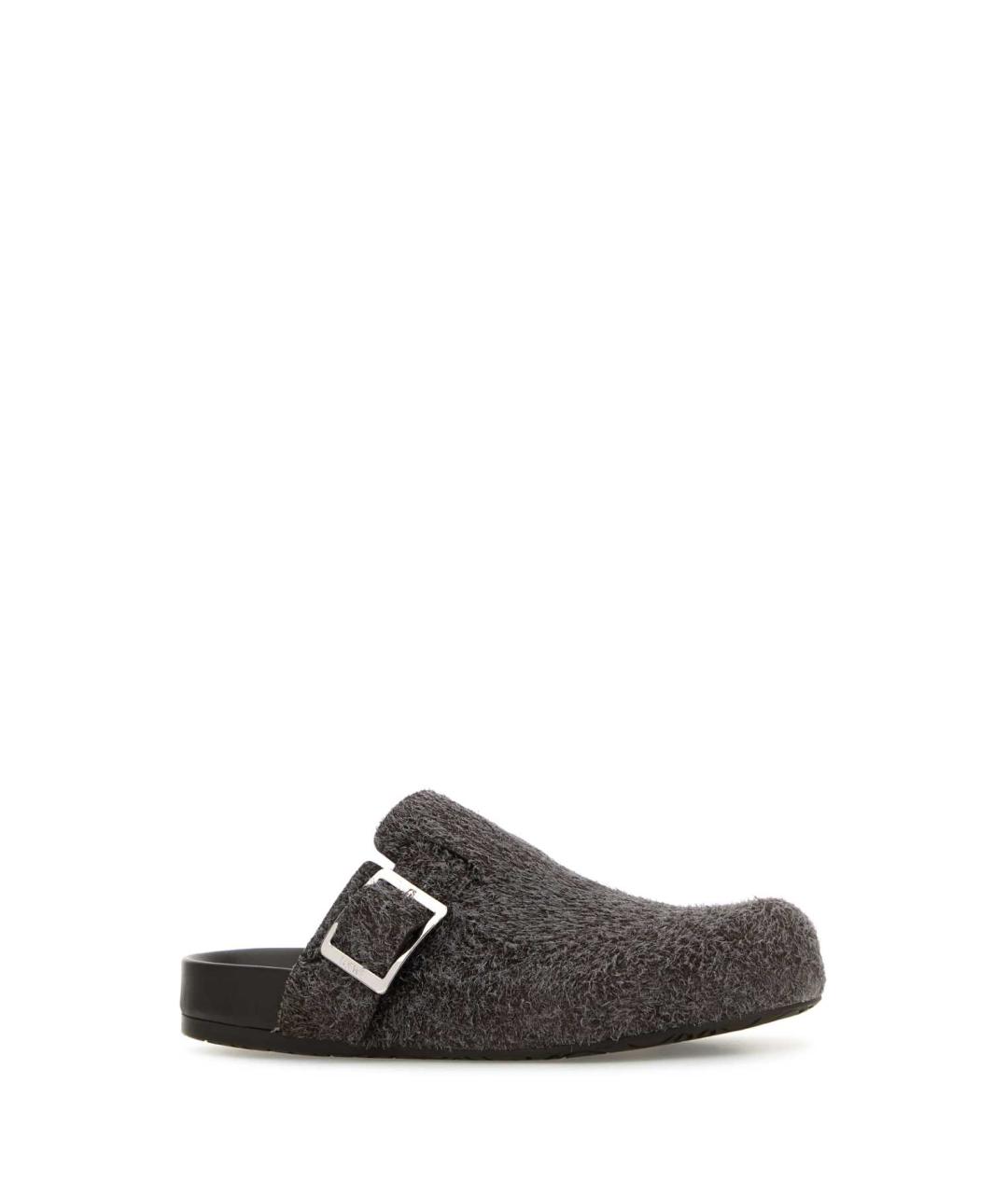 LOEWE Коричневые замшевые шлепанцы, фото 2