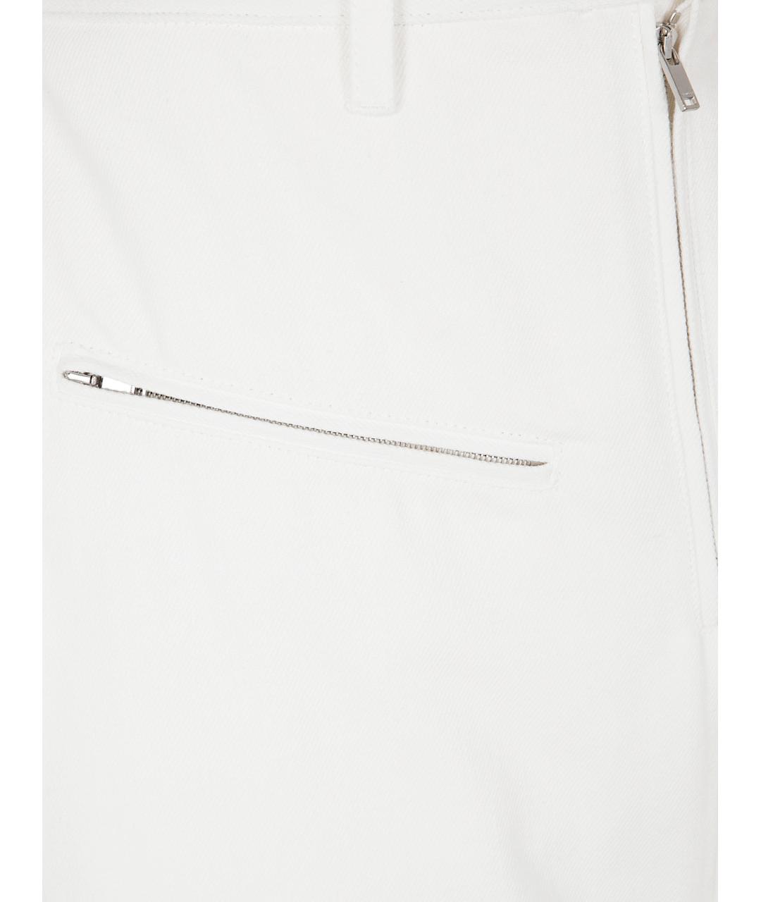 JIL SANDER Белая хлопковая юбка миди, фото 3