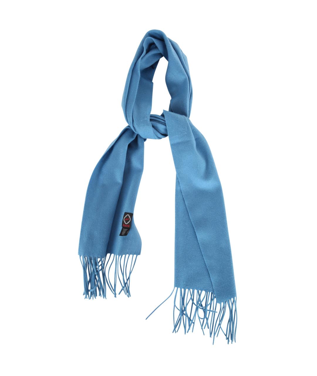 ASCOT Синий кашемировый шарф, фото 3