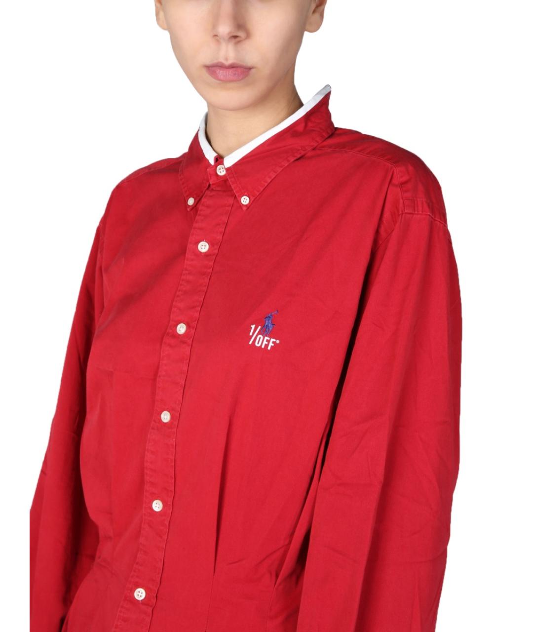 1/OFF Красная хлопковая рубашка, фото 4