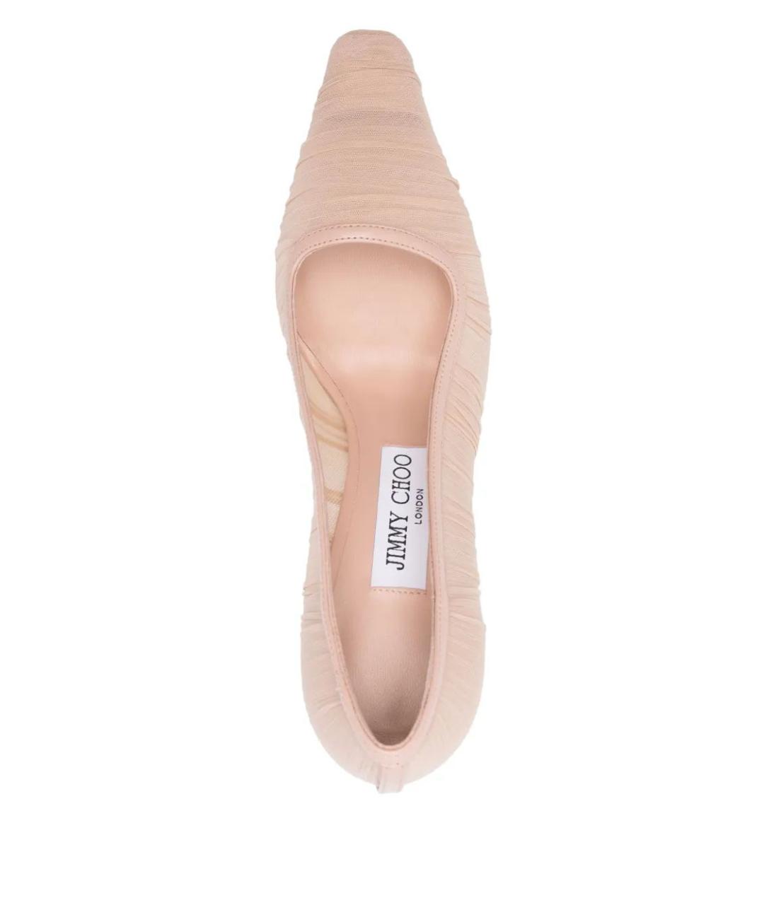 JIMMY CHOO Розовые текстильные туфли, фото 4