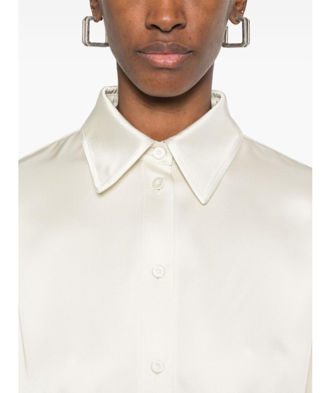 JIL SANDER Белая вискозная рубашка, фото 5