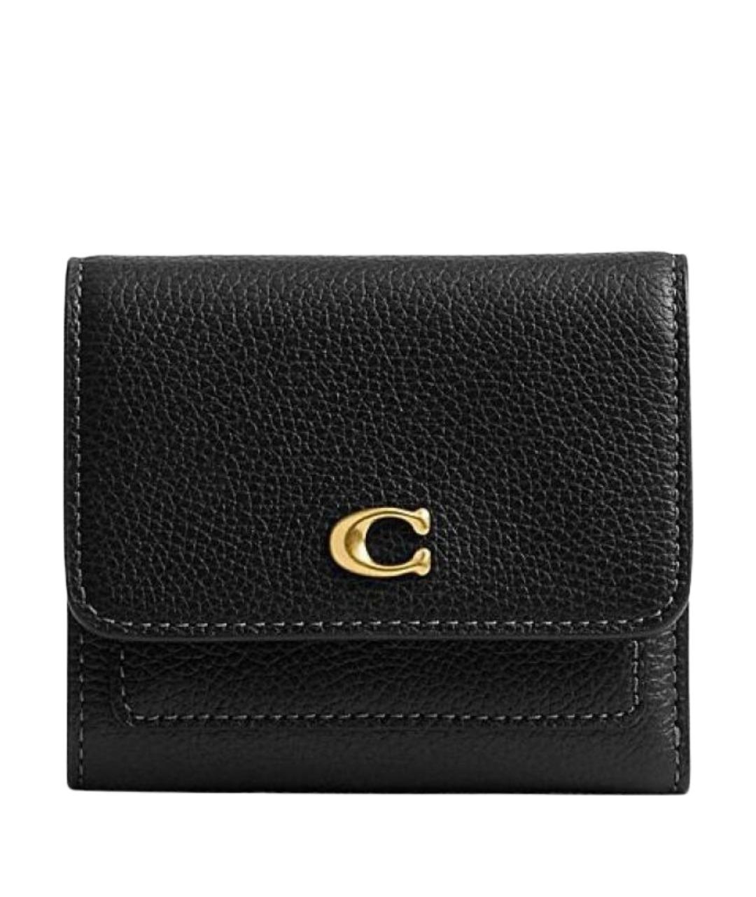 COACH Черный кожаный кошелек, фото 1