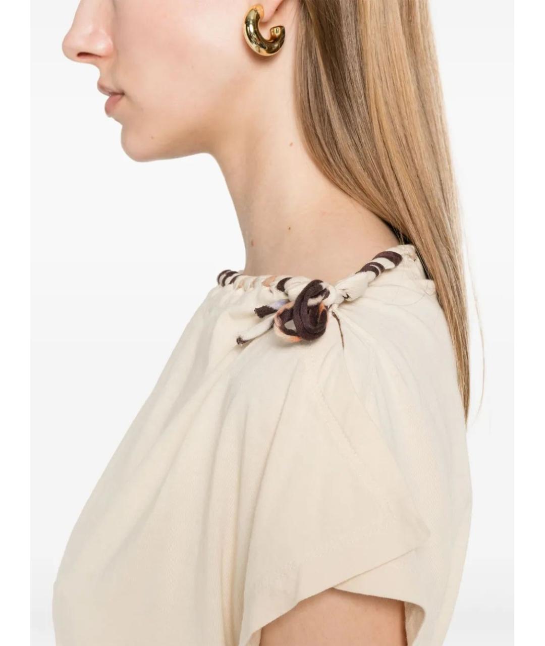ISABEL MARANT Бежевая ацетатная блузы, фото 4