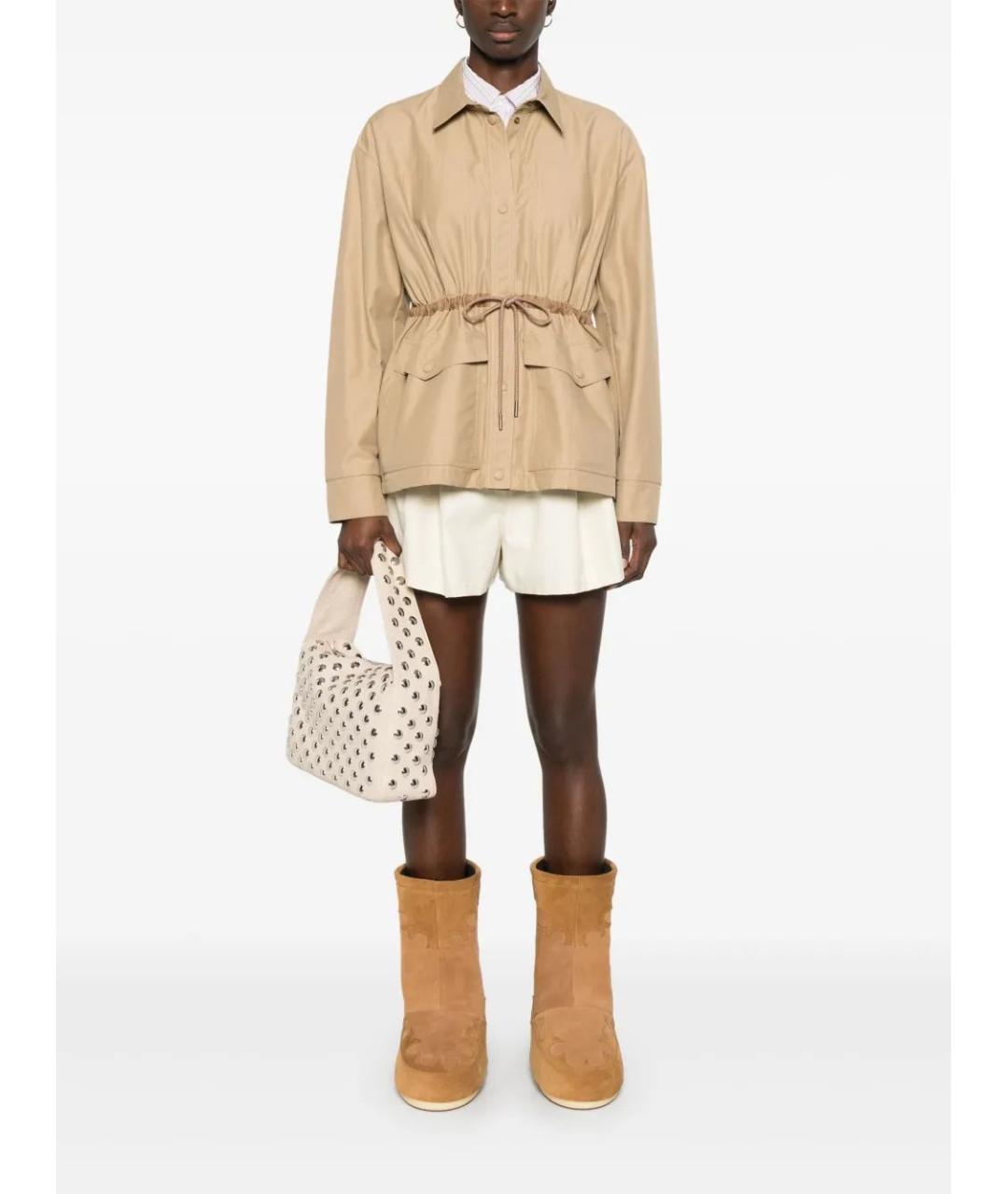 MONCLER Белые хлопковые шорты, фото 3