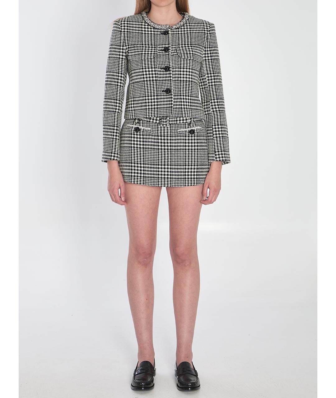 SELF-PORTRAIT Черная полиэстеровая юбка мини, фото 5