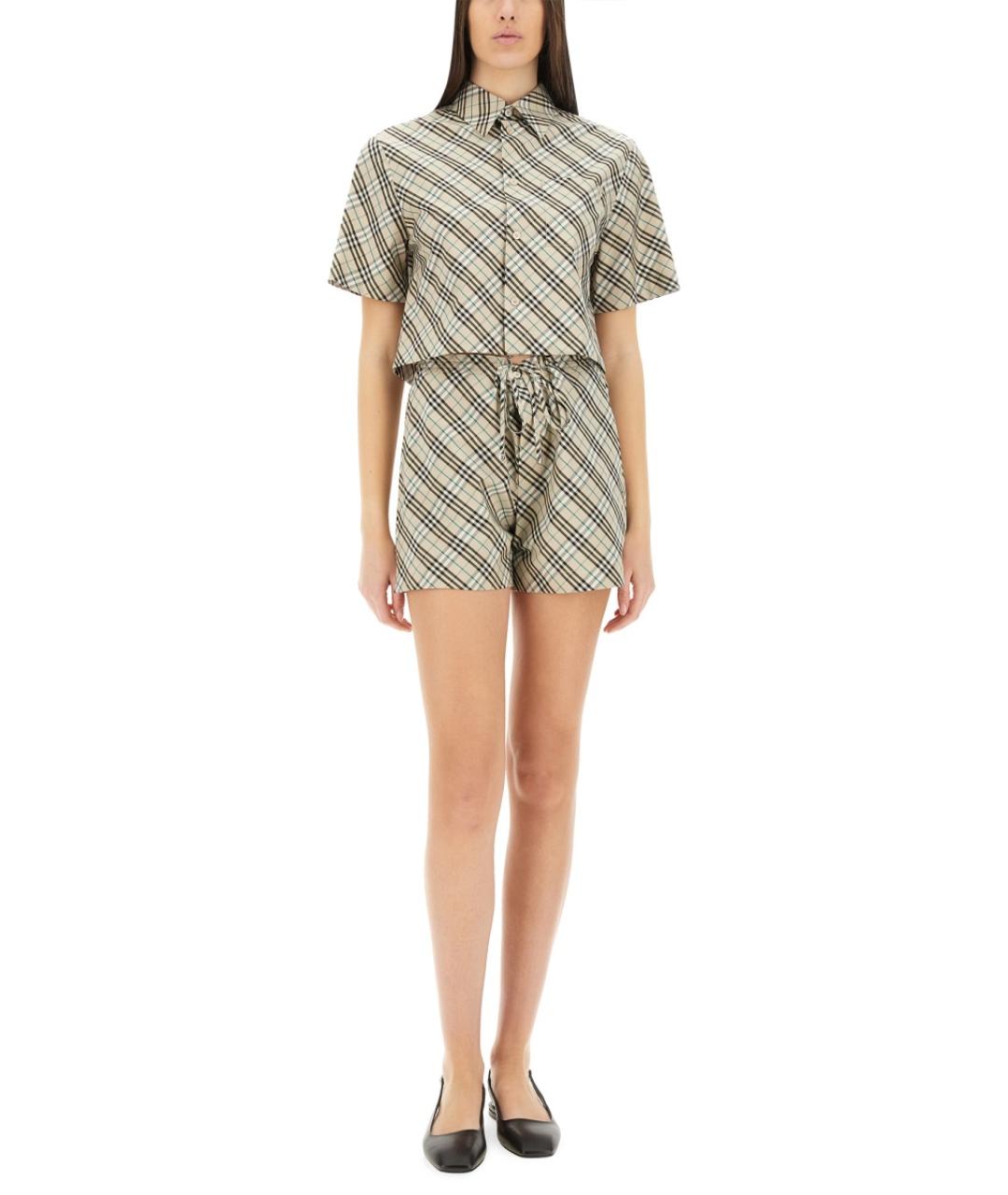 BURBERRY Мульти хлопковые шорты, фото 3