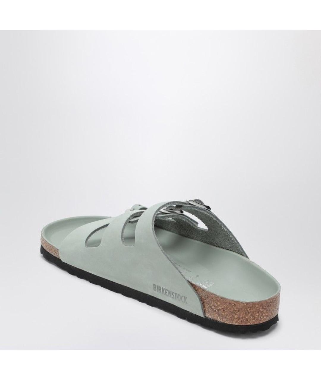 BIRKENSTOCK Зеленые замшевые сандалии, фото 3