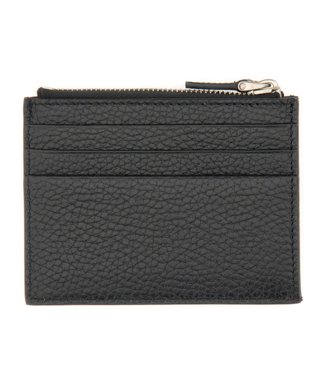 VALENTINO Черный кожаный кардхолдер, фото 2