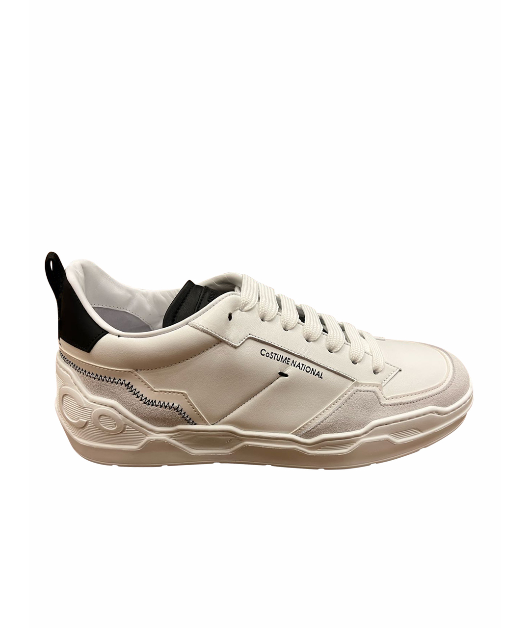 COSTUME NATIONAL Белые кожаные низкие кроссовки / кеды, фото 1