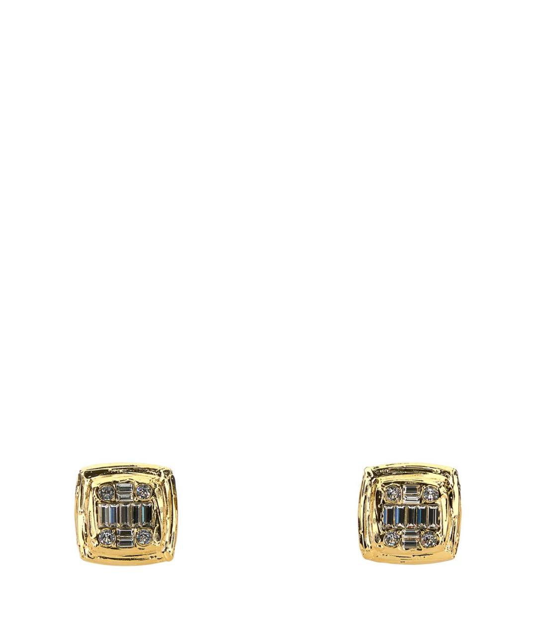 Amina Muaddi Золотые латунные серьги, фото 1