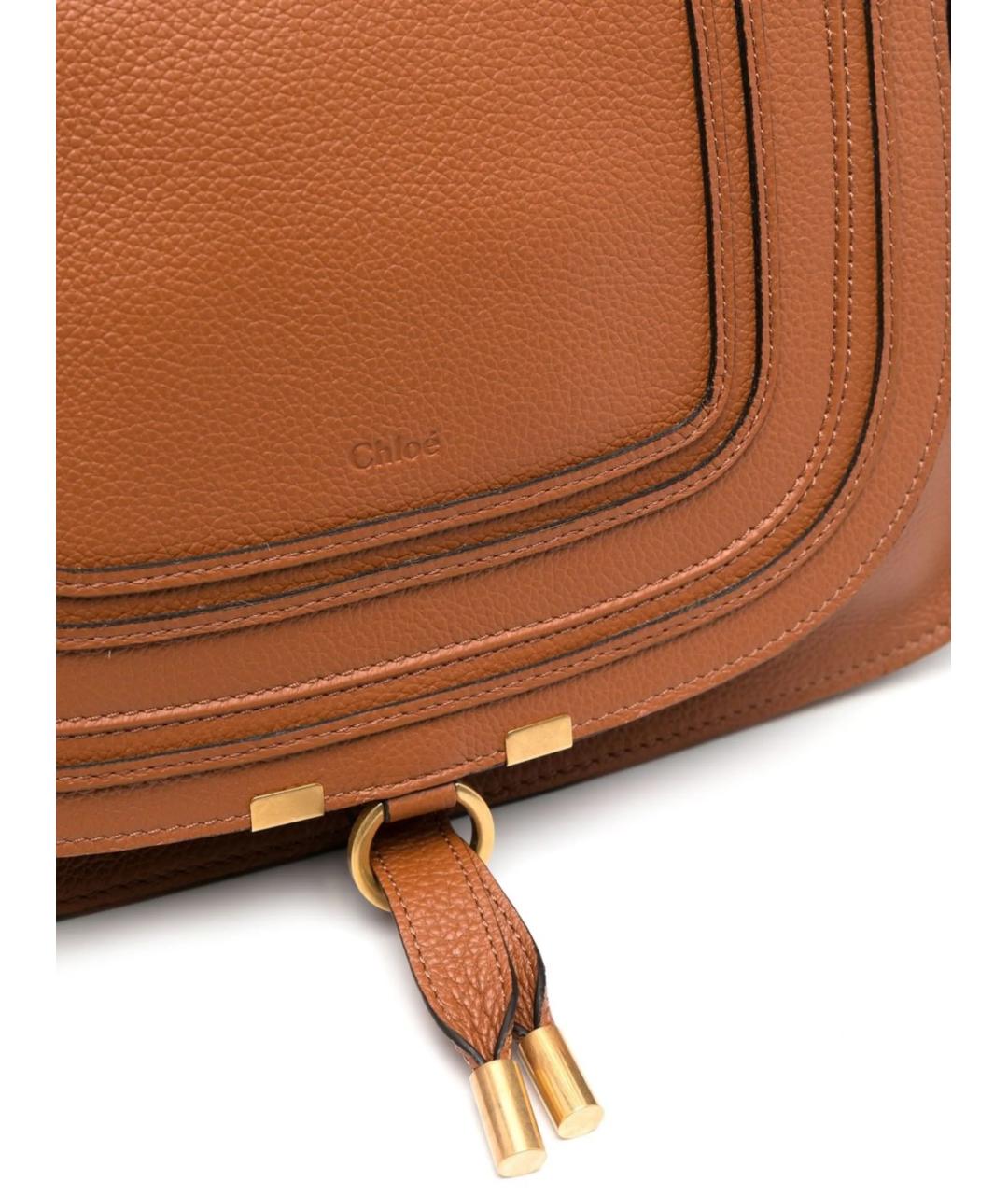 CHLOE Коричневая кожаная сумка тоут, фото 4
