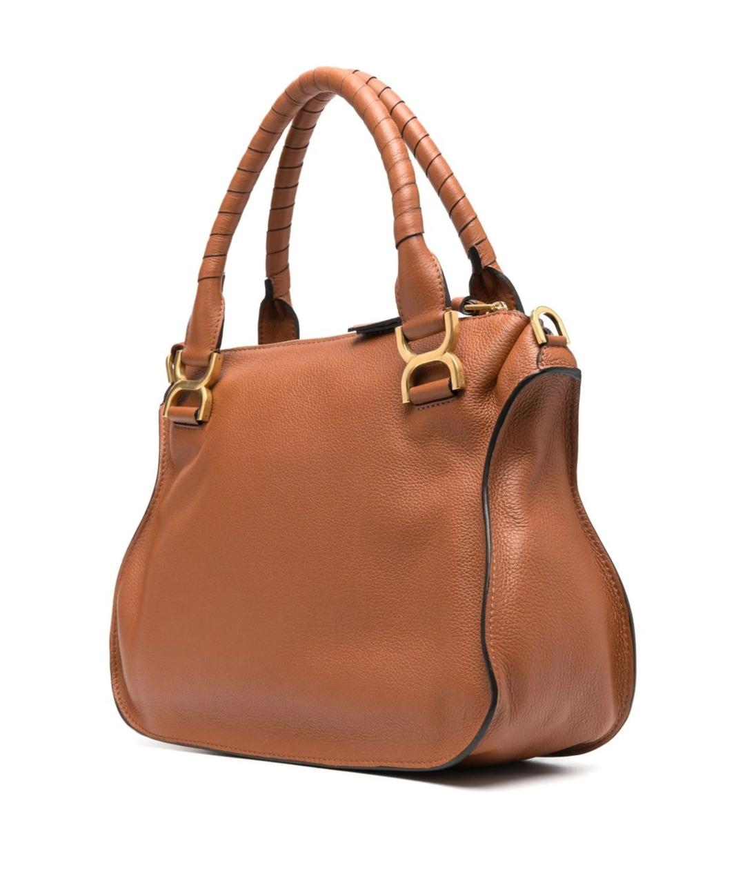 CHLOE Коричневая кожаная сумка тоут, фото 3
