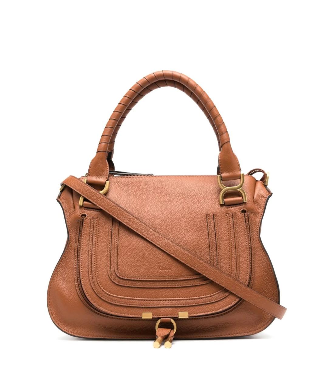 CHLOE Коричневая кожаная сумка тоут, фото 1