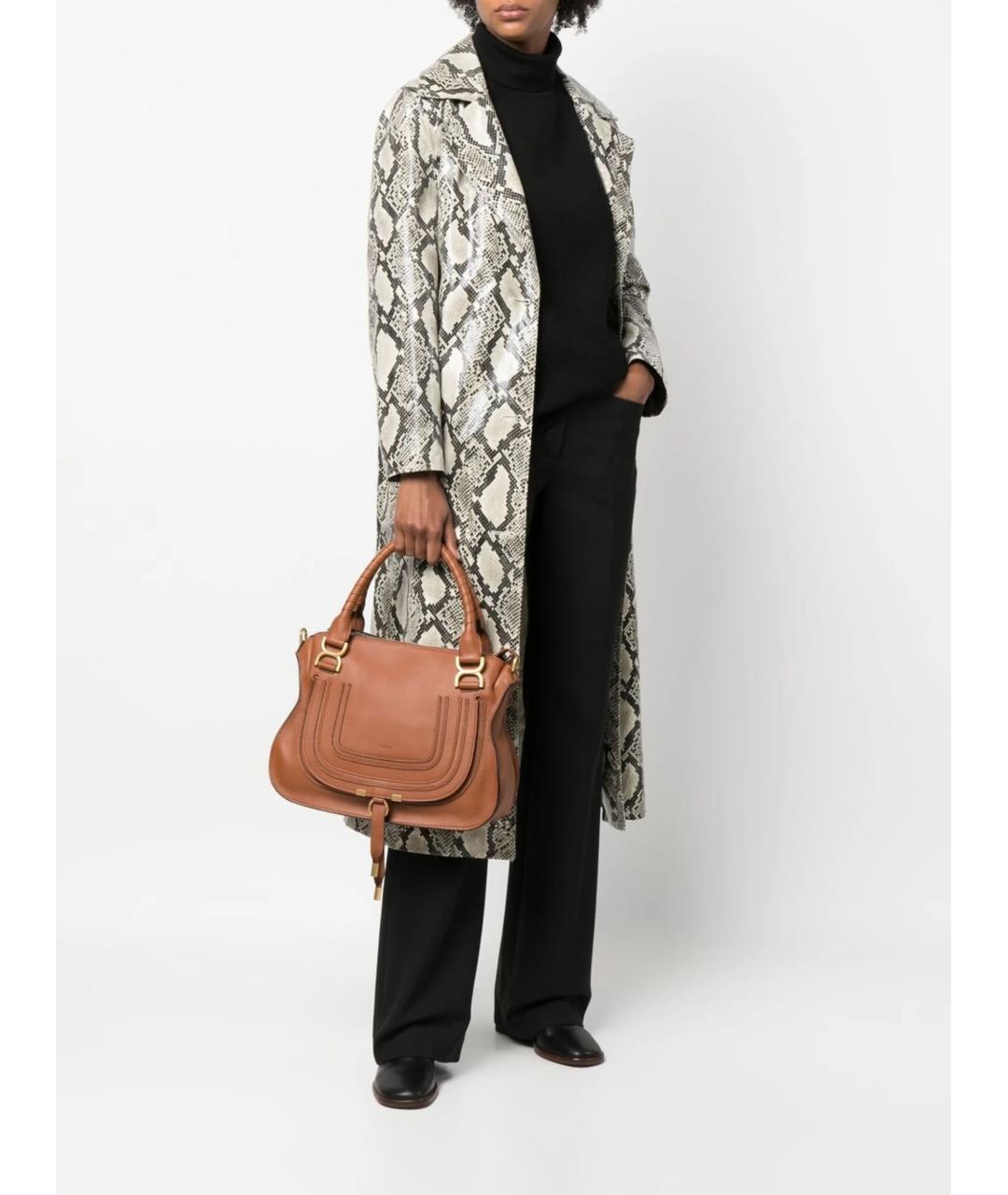CHLOE Коричневая кожаная сумка тоут, фото 2