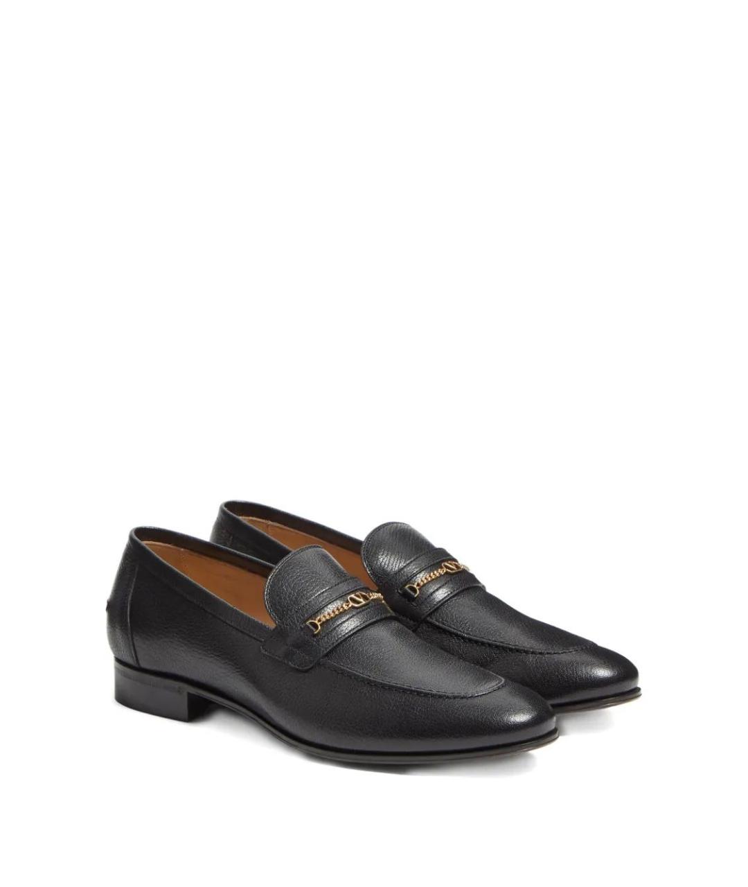 VALENTINO Черные кожаные лоферы, фото 2