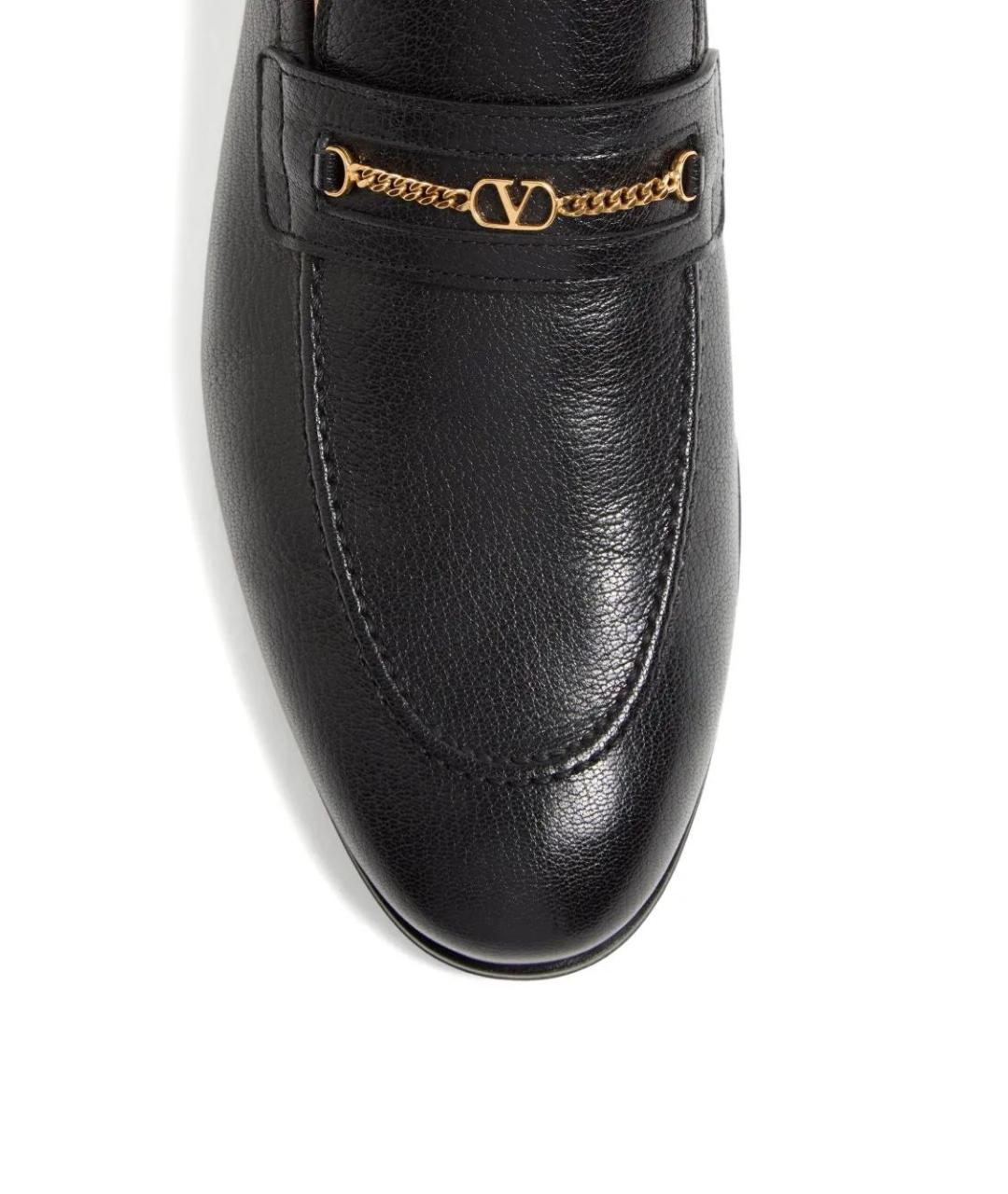 VALENTINO Черные кожаные лоферы, фото 5
