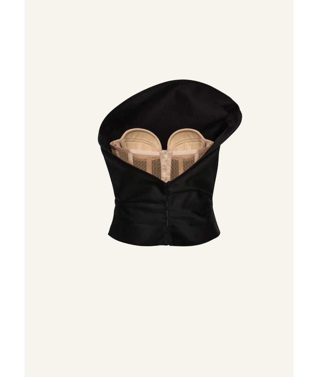 MAGDA BUTRYM Черный хлопковый корсет, фото 2