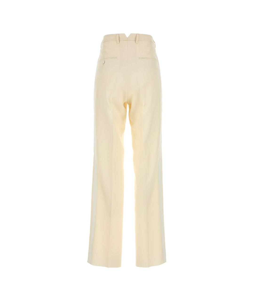 MAISON MARGIELA Желтые шелковые прямые брюки, фото 2