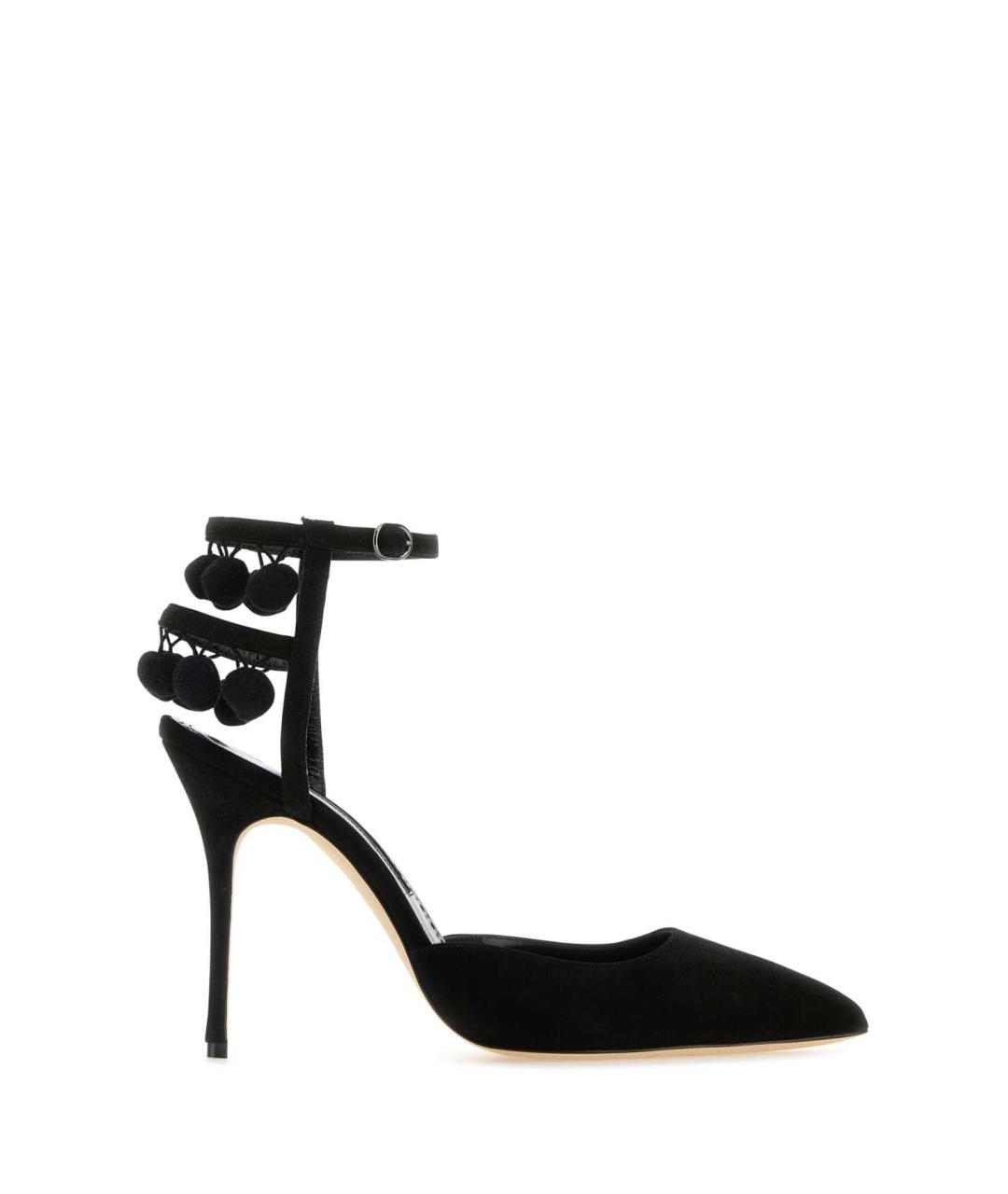 MANOLO BLAHNIK Черные замшевые туфли, фото 1