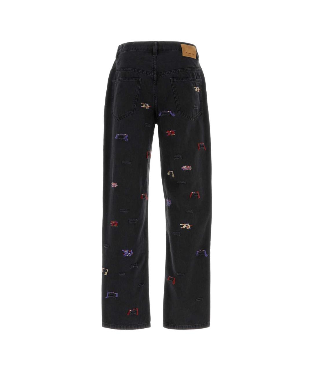 ISABEL MARANT Черные хлопковые прямые джинсы, фото 2