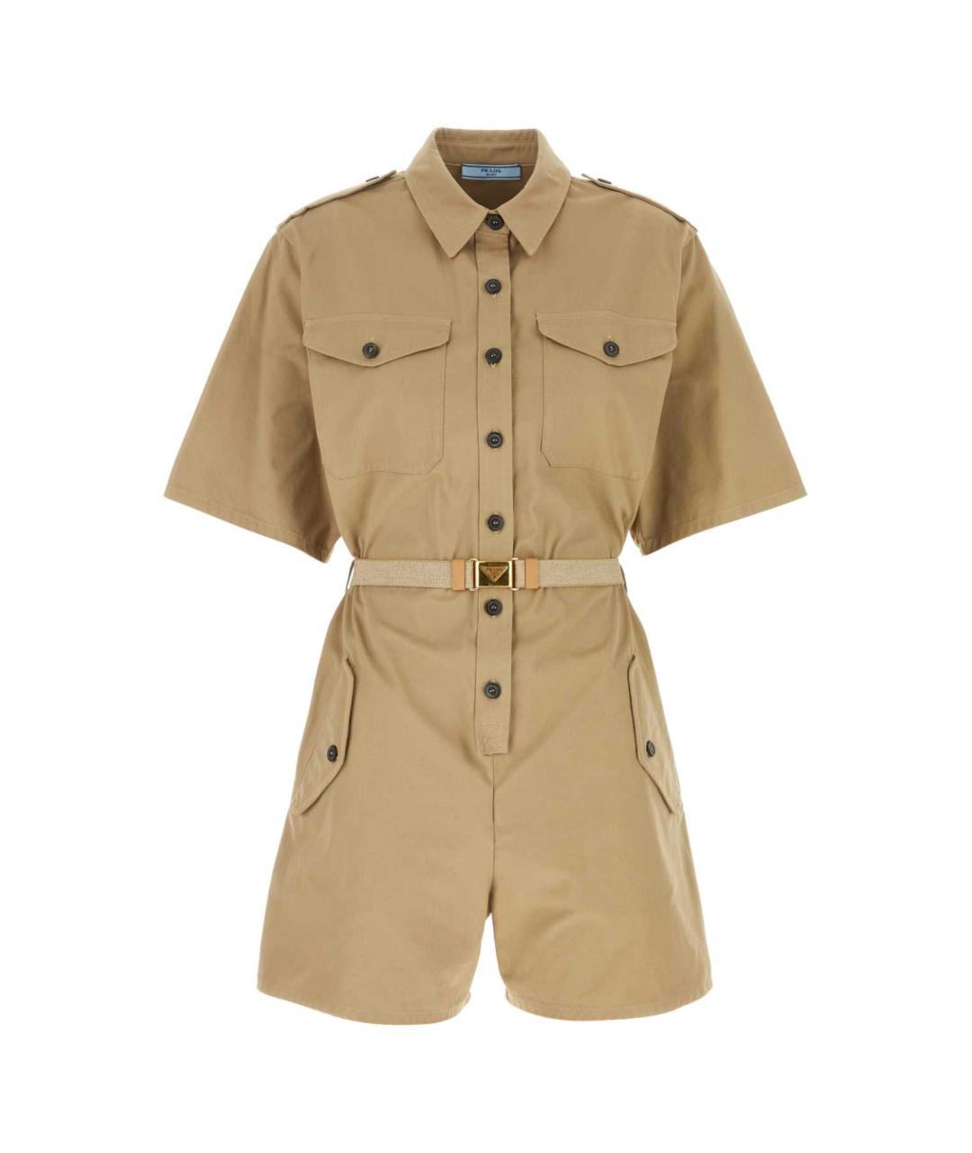PRADA Хаки хлопковый комбинезон, фото 1