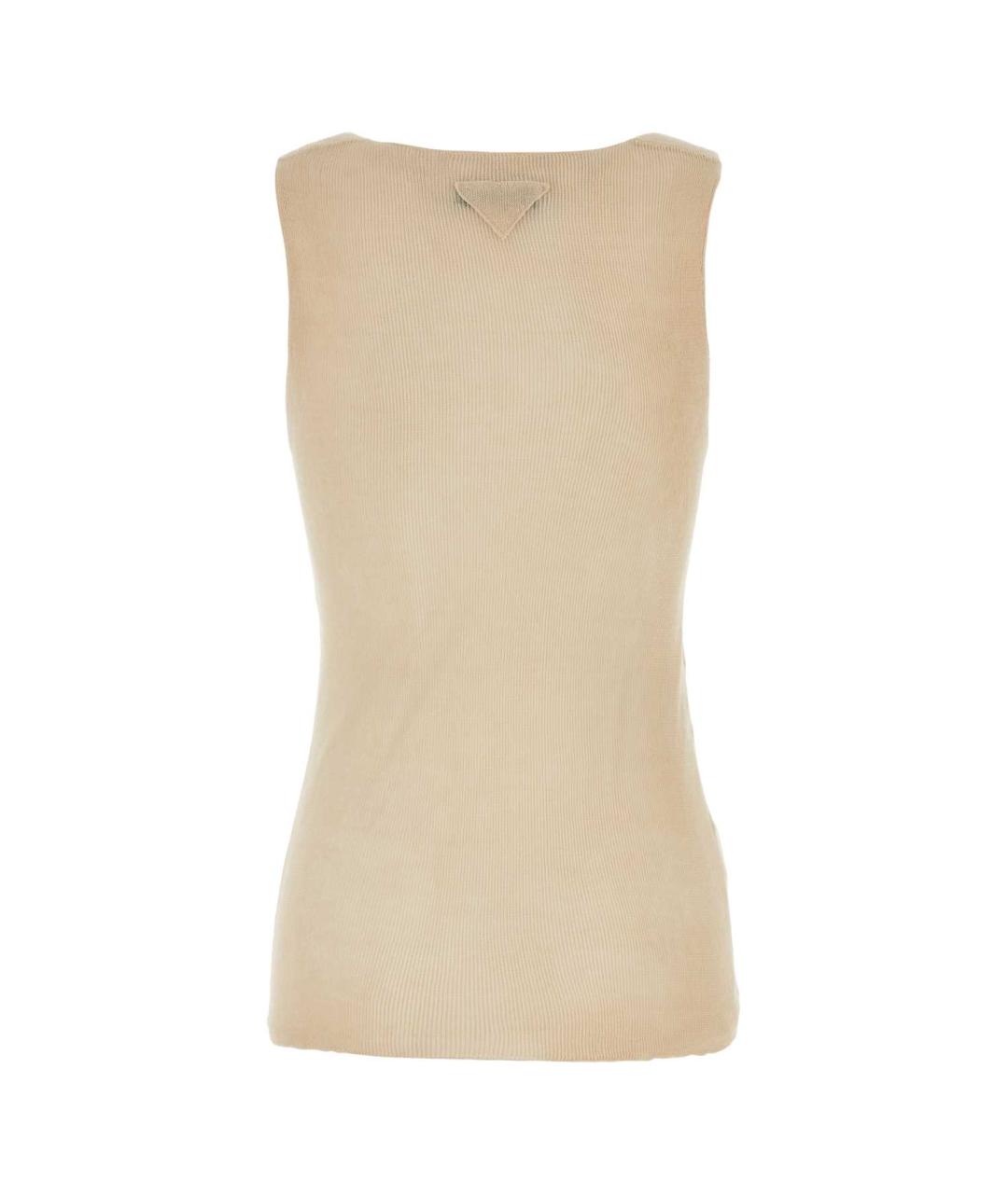 PRADA Бежевая хлопковая майка, фото 2