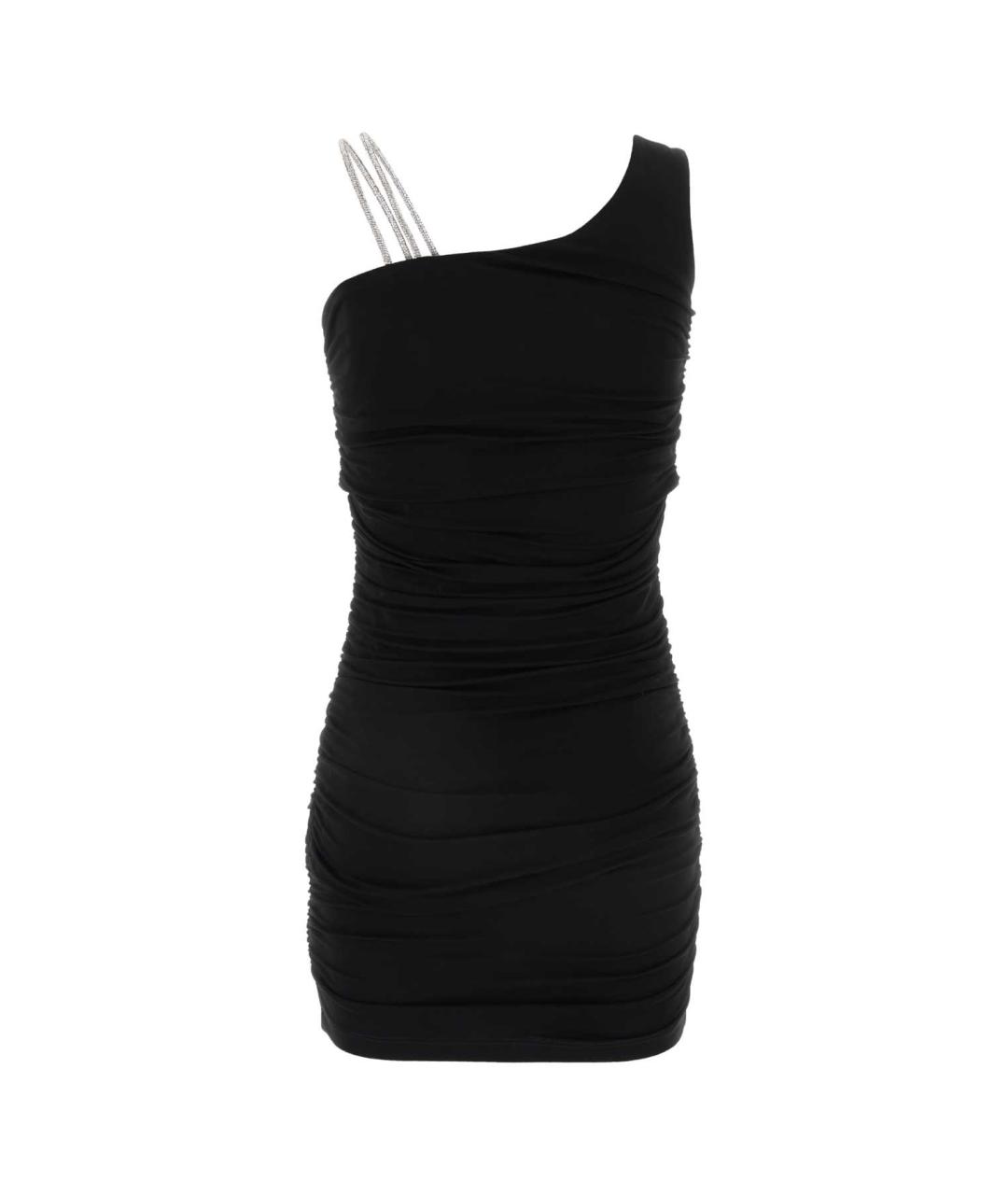 OFF-WHITE Черное вискозное повседневное платье, фото 1