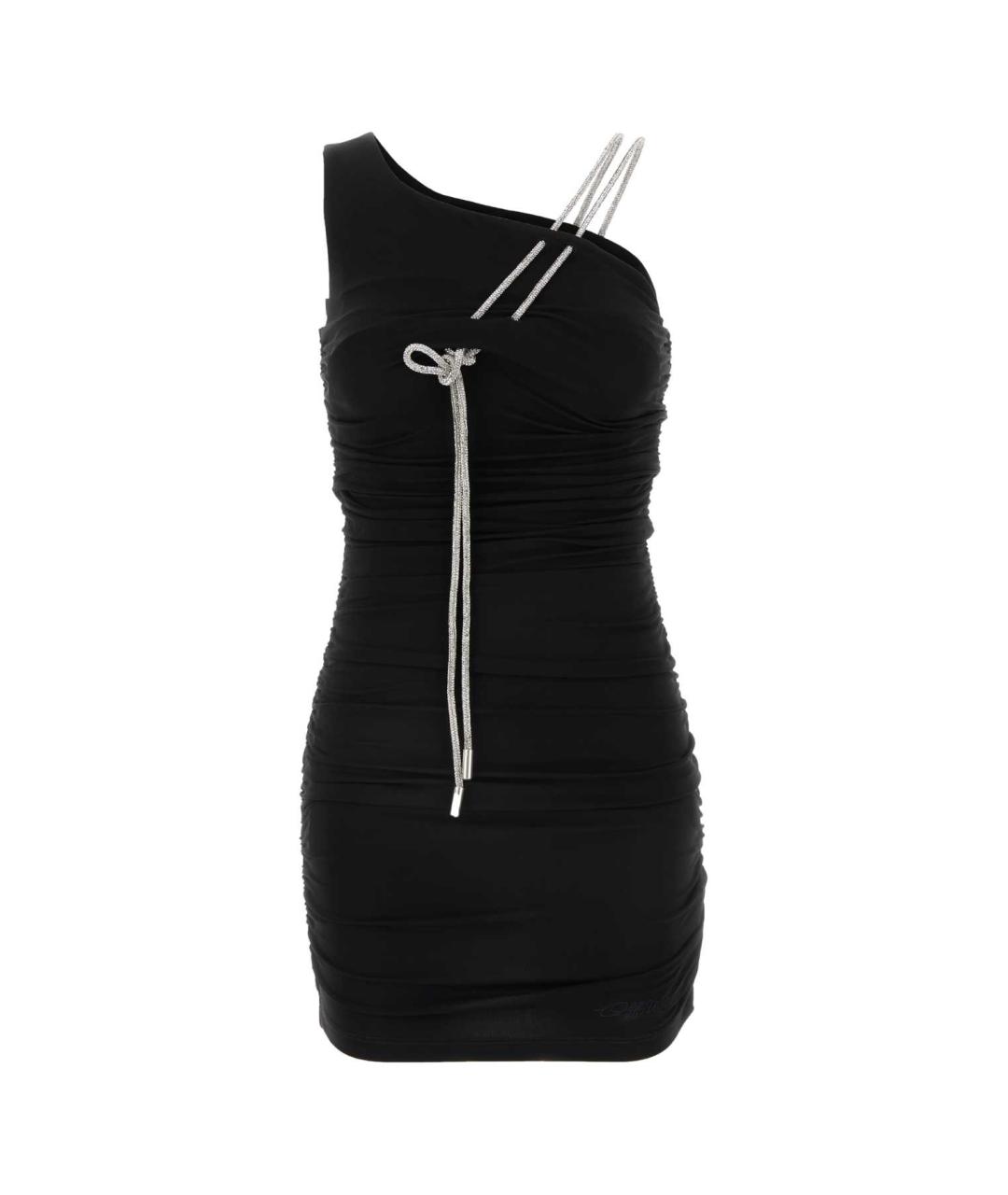 OFF-WHITE Черное вискозное повседневное платье, фото 2