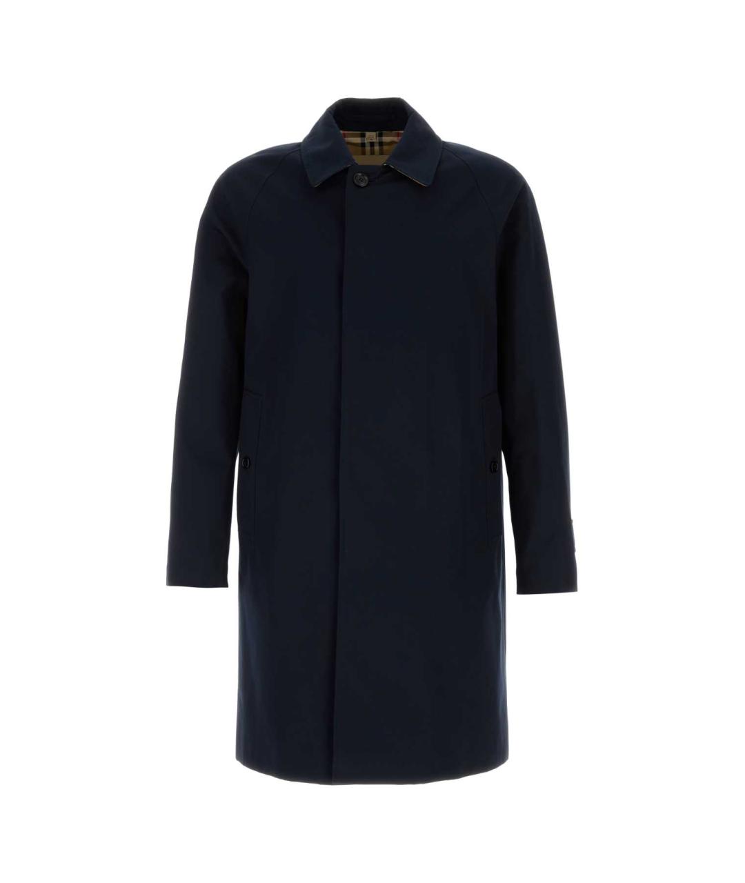 BURBERRY Синее хлопковое пальто, фото 1