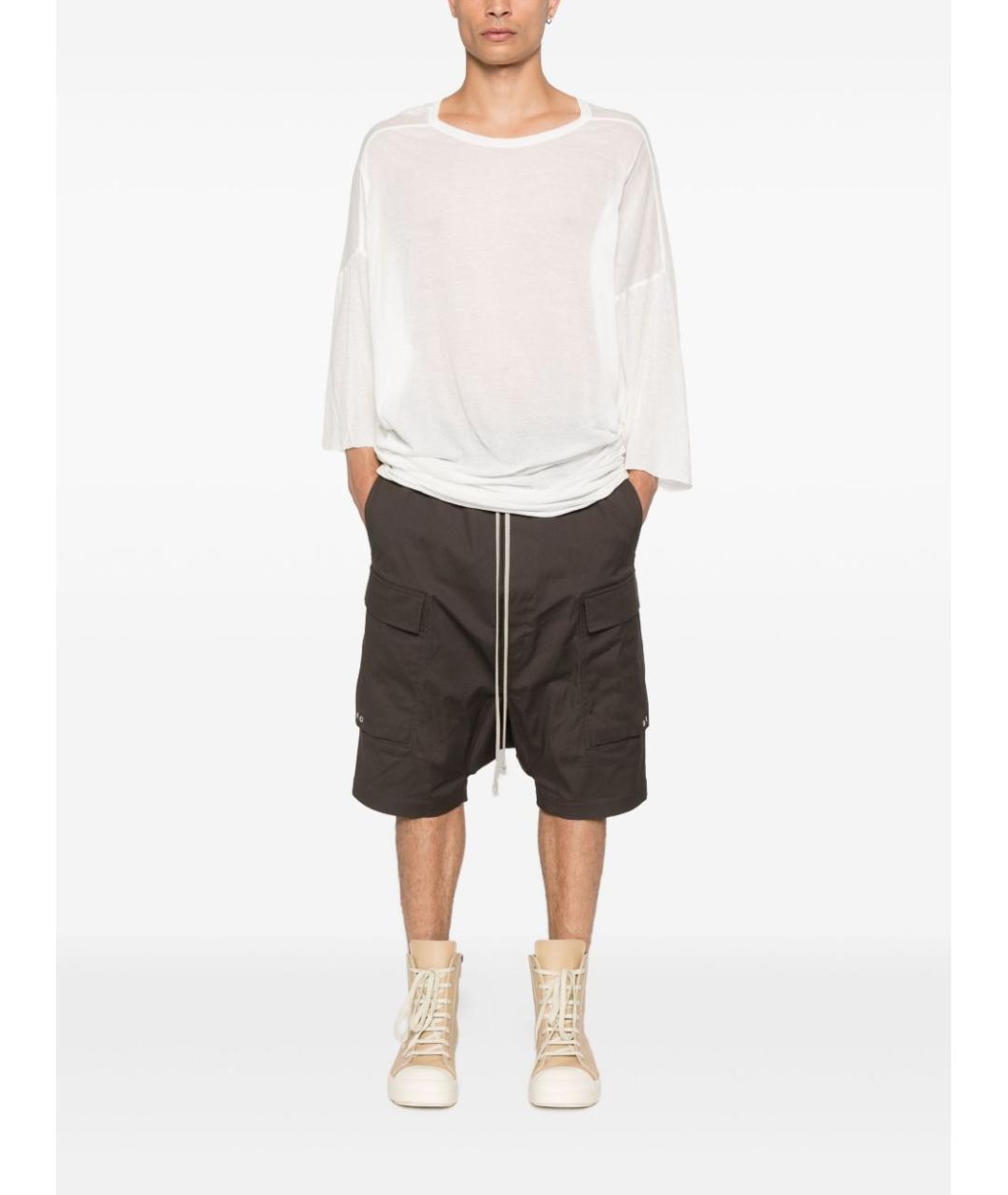 RICK OWENS Белая хлопковая футболка, фото 2