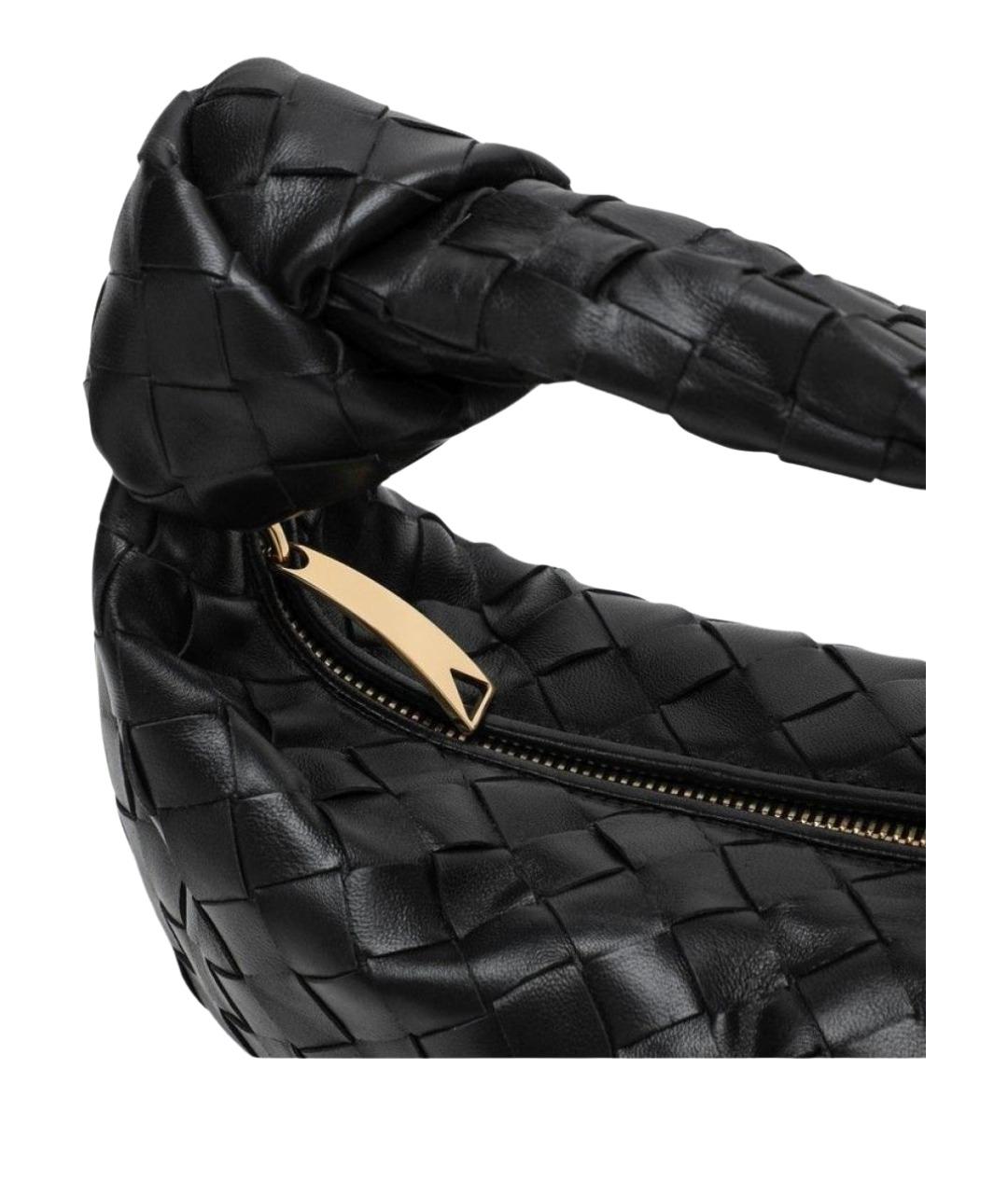 BOTTEGA VENETA Черная кожаная сумка с короткими ручками, фото 5