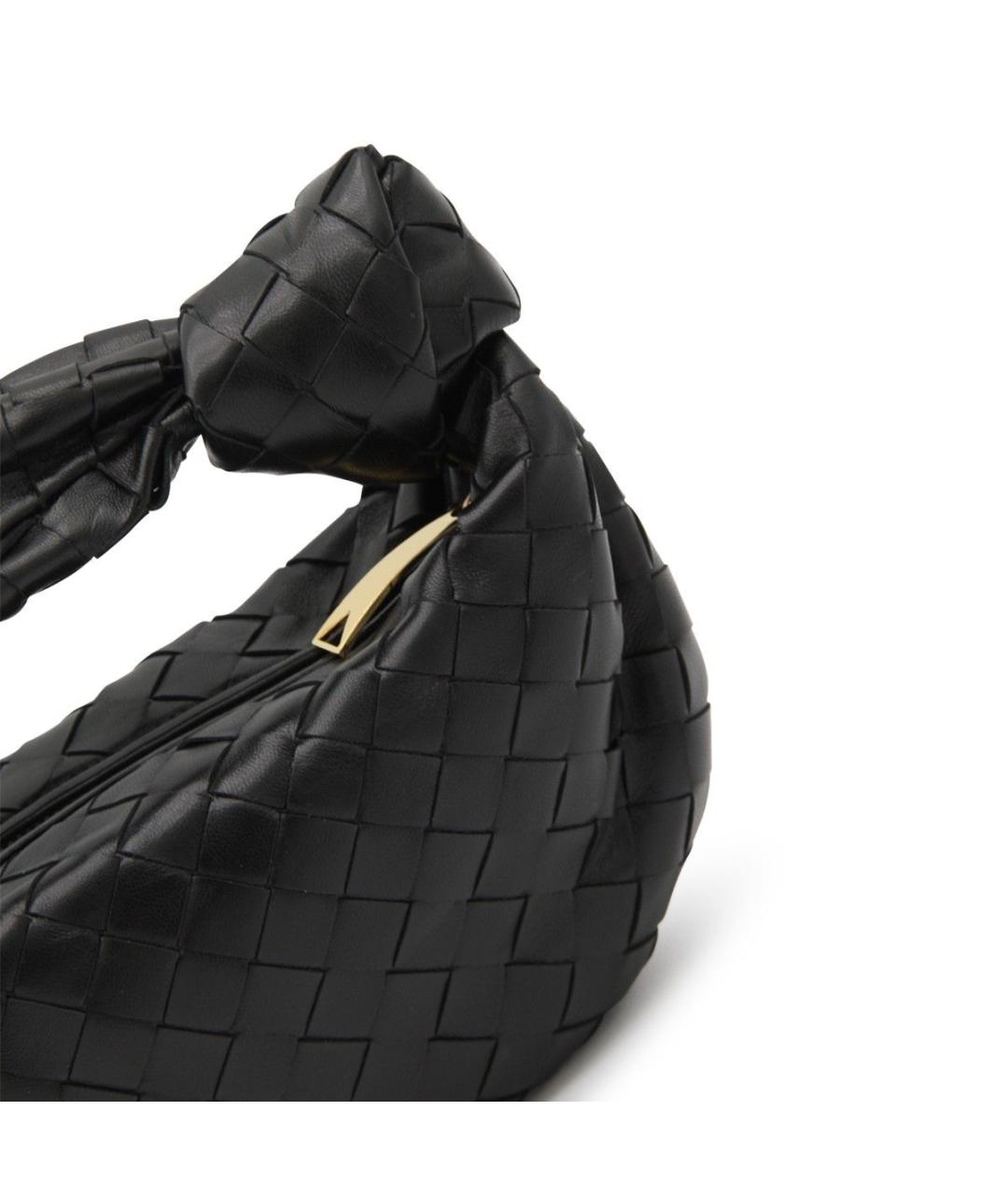 BOTTEGA VENETA Черная кожаная сумка с короткими ручками, фото 3