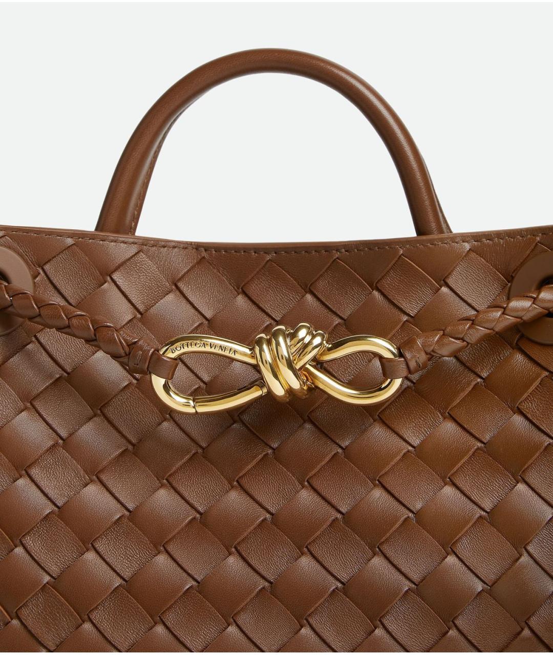 BOTTEGA VENETA Коричневая кожаная сумка тоут, фото 5