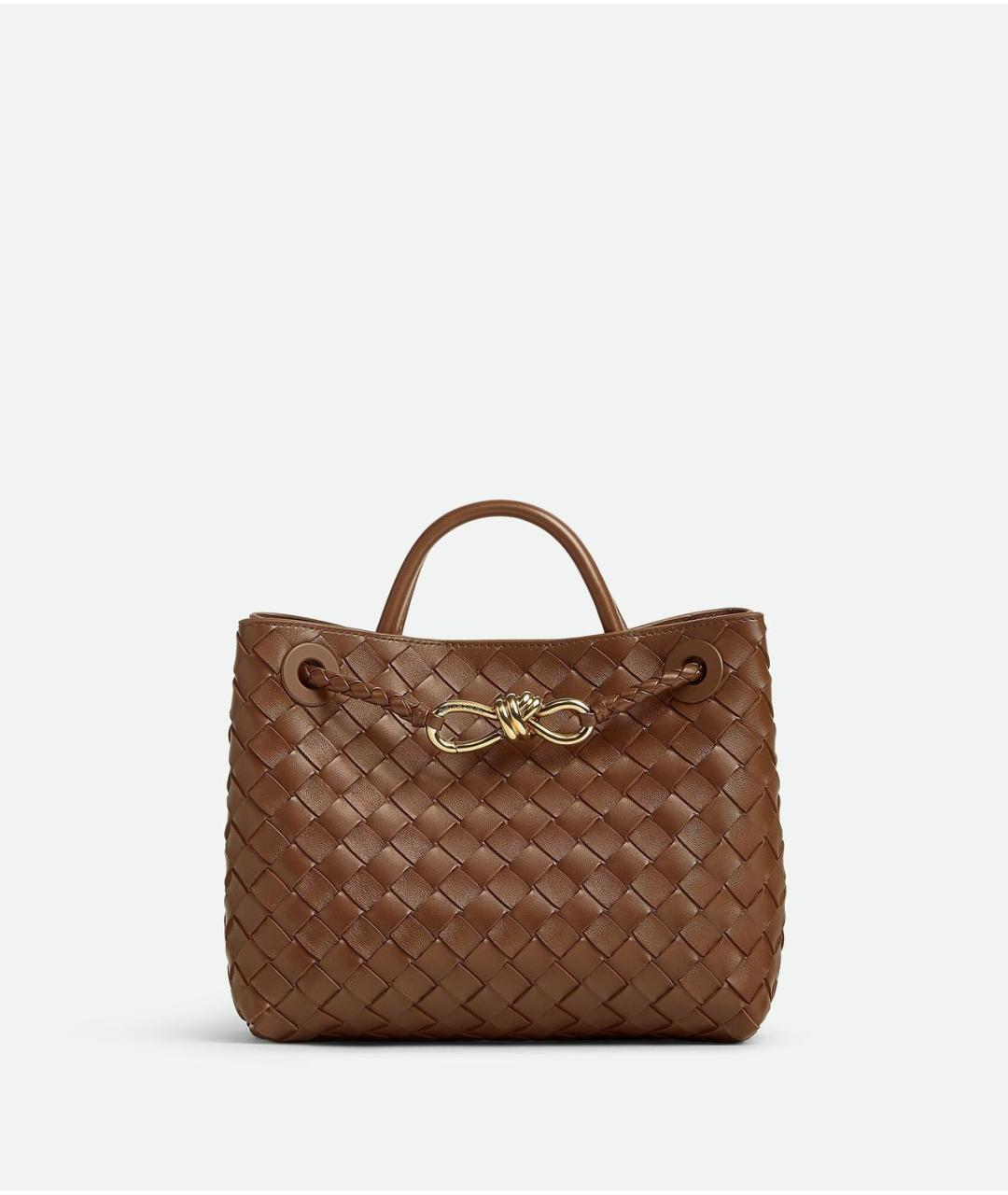 BOTTEGA VENETA Коричневая кожаная сумка тоут, фото 6