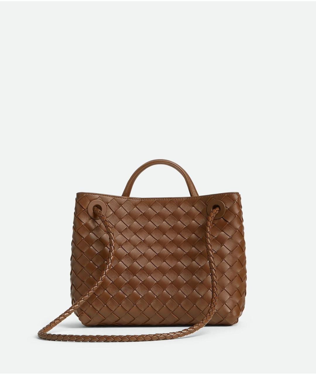 BOTTEGA VENETA Коричневая кожаная сумка тоут, фото 4