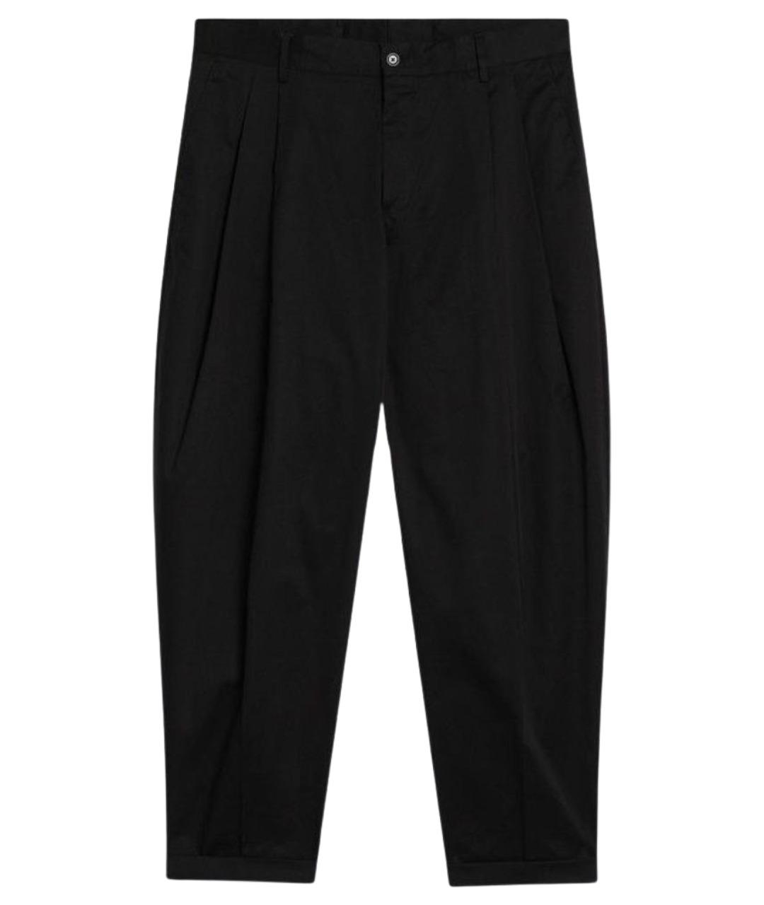DOLCE&GABBANA Черные хлопковые повседневные брюки, фото 1