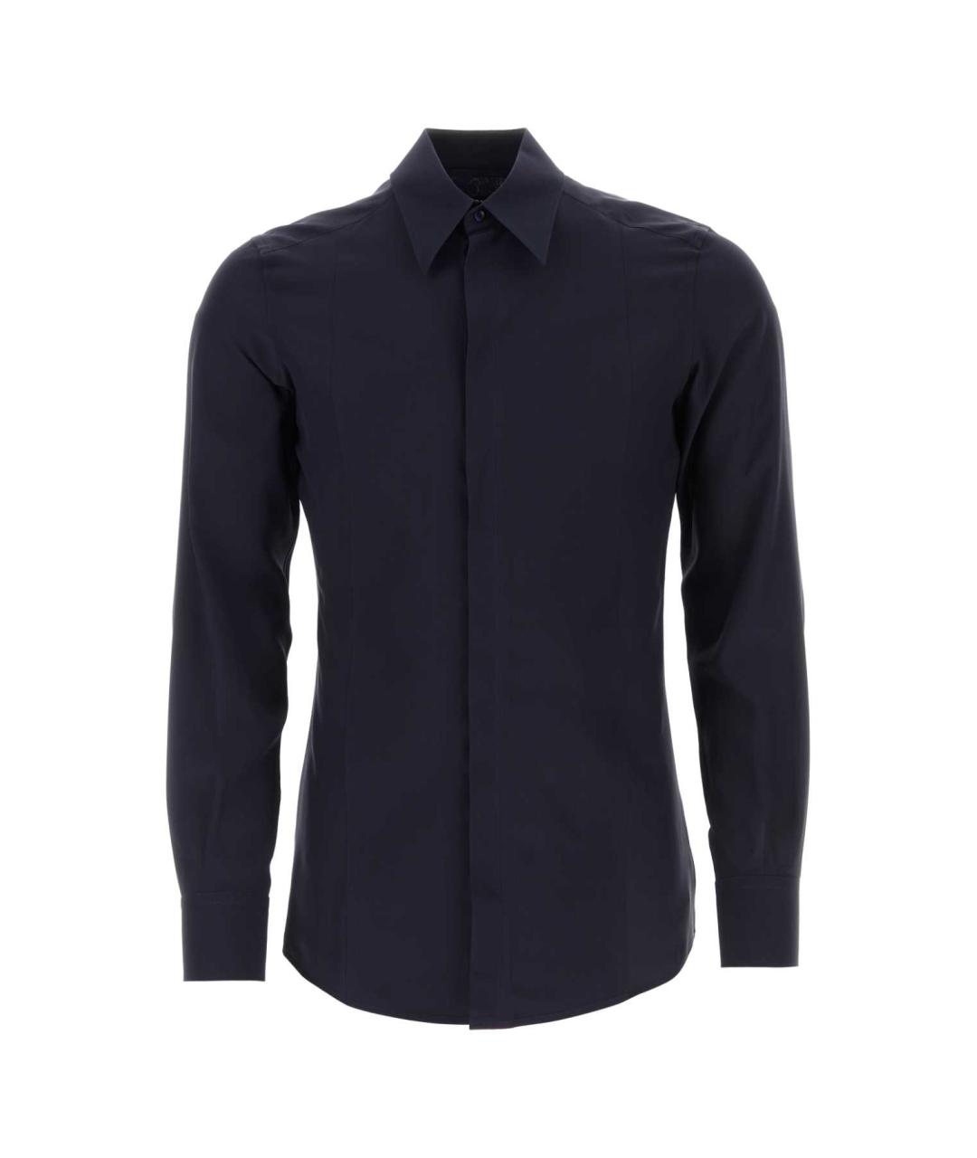 DOLCE&GABBANA Синяя шелковая кэжуал рубашка, фото 1