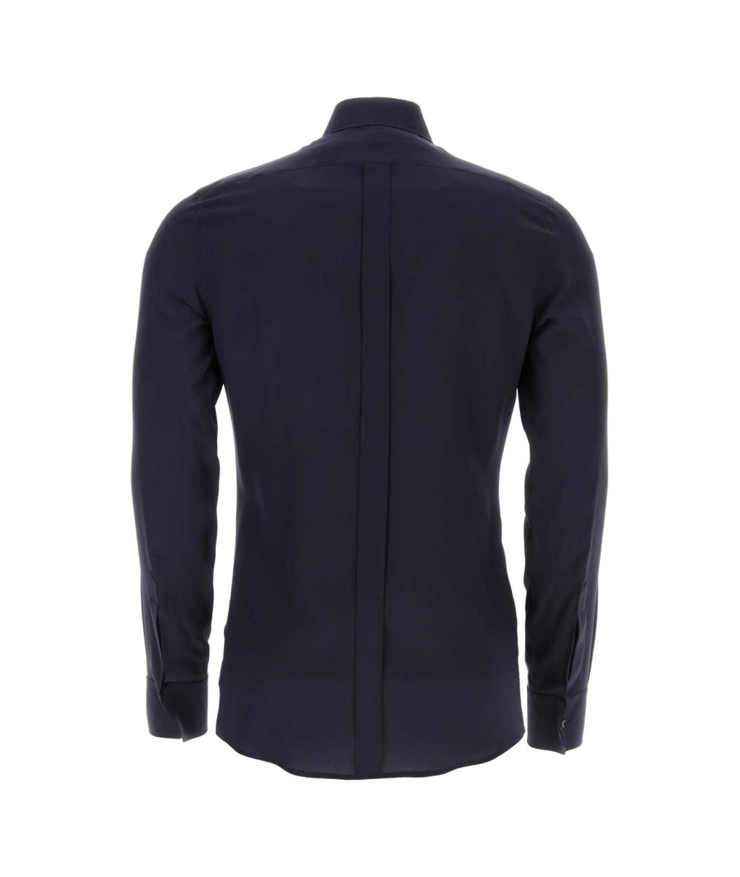 DOLCE&GABBANA Синяя шелковая кэжуал рубашка, фото 2