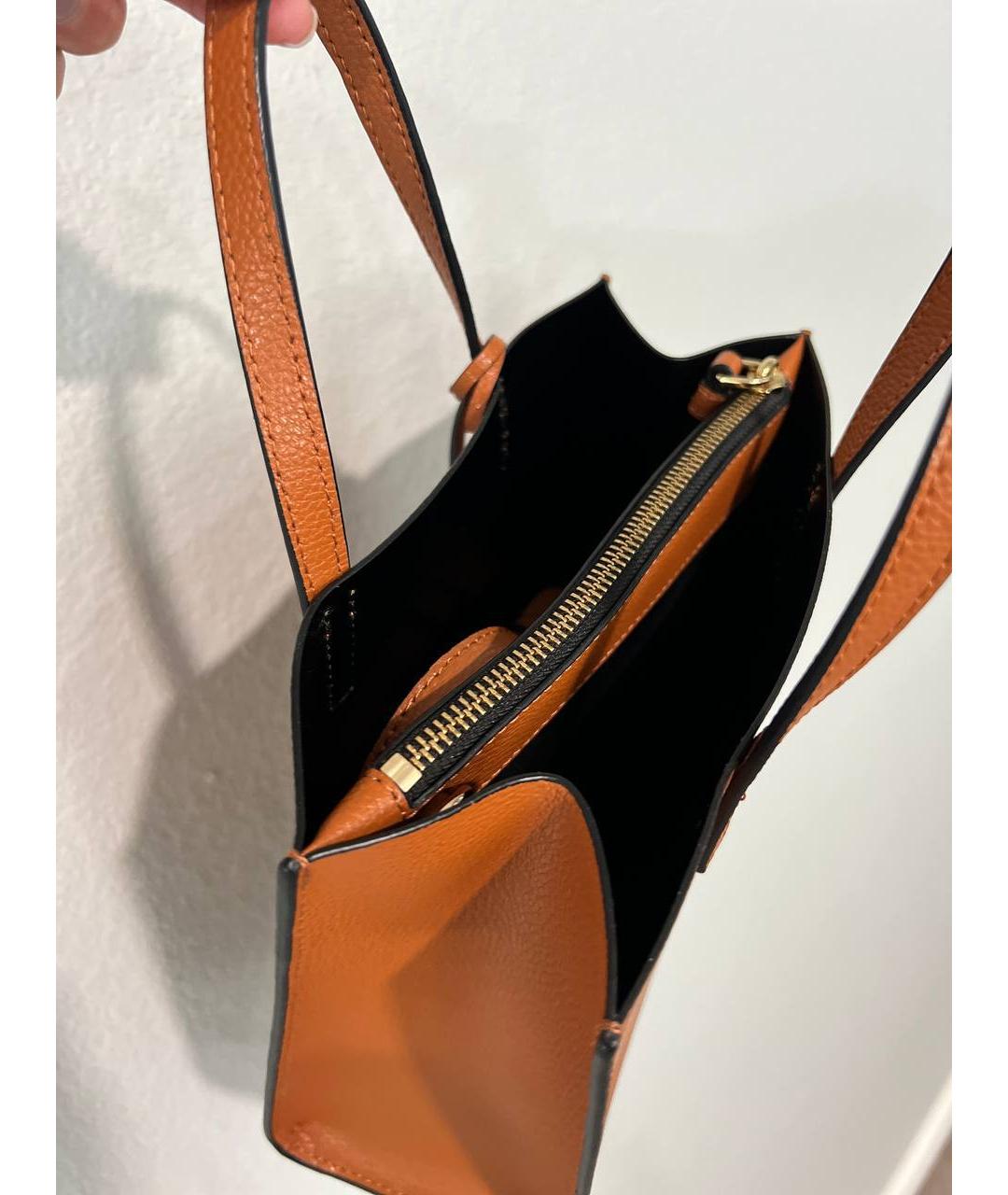 MARC JACOBS Коричневая кожаная сумка с короткими ручками, фото 4