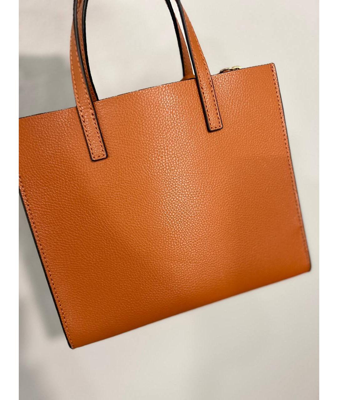MARC JACOBS Коричневая кожаная сумка с короткими ручками, фото 3